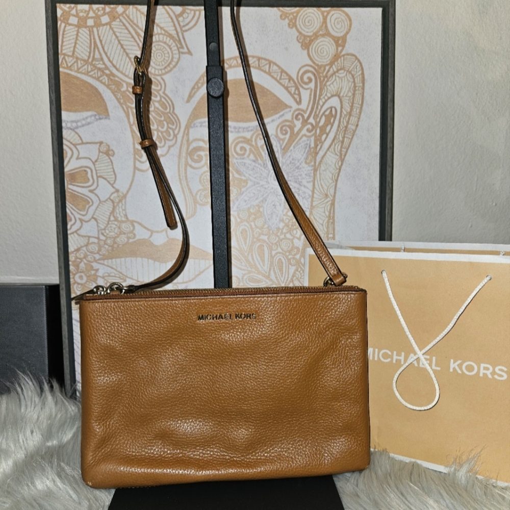 Authentic Michael Kors Double Zip Crossbody